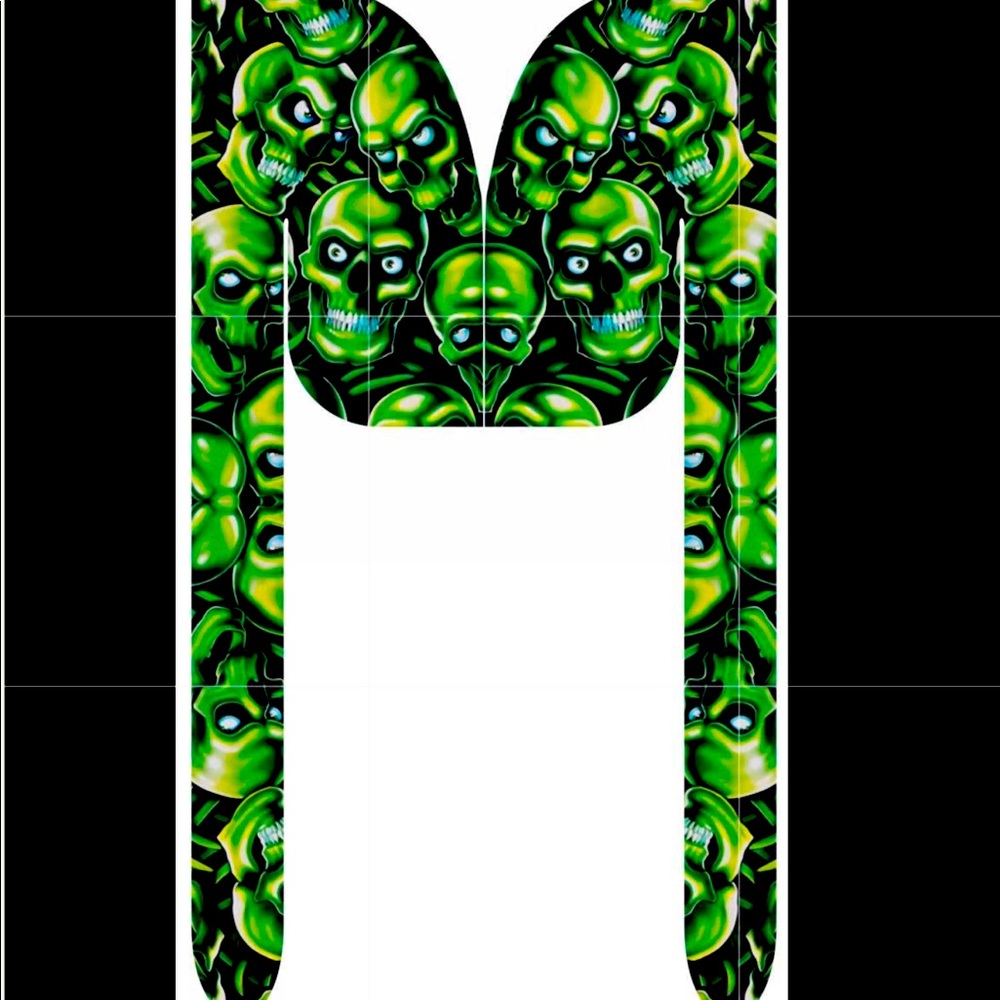 Custom Green Skull Durag